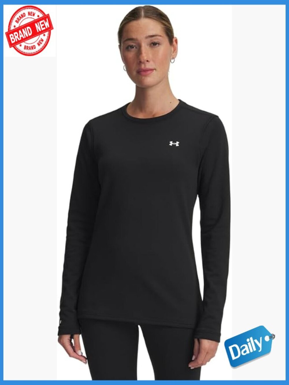 Midweight Long Sleeve Baselayer - Moisture Wicking 4-Way Stretch